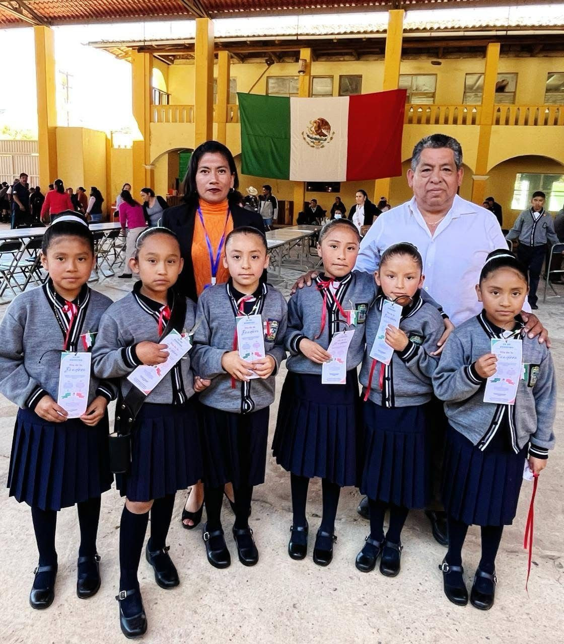 Demostración de Escoltas en la escuela primaria
